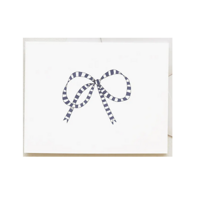Striped Bow Note Cards - Becket Hitch