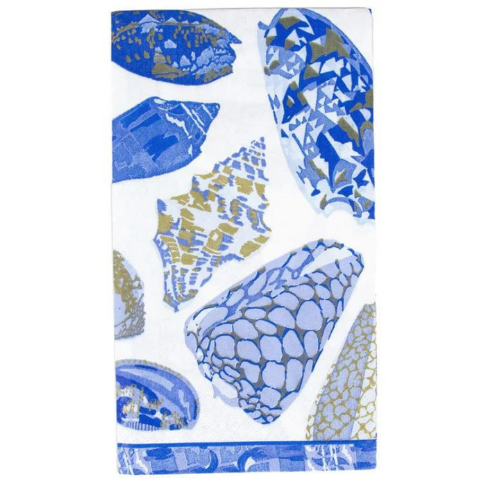 Coquillage Blue Guest Towels - Becket Hitch