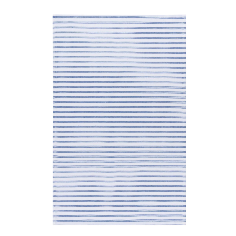 Royal Blue Ticking Stripe Tea Towel - Becket Hitch