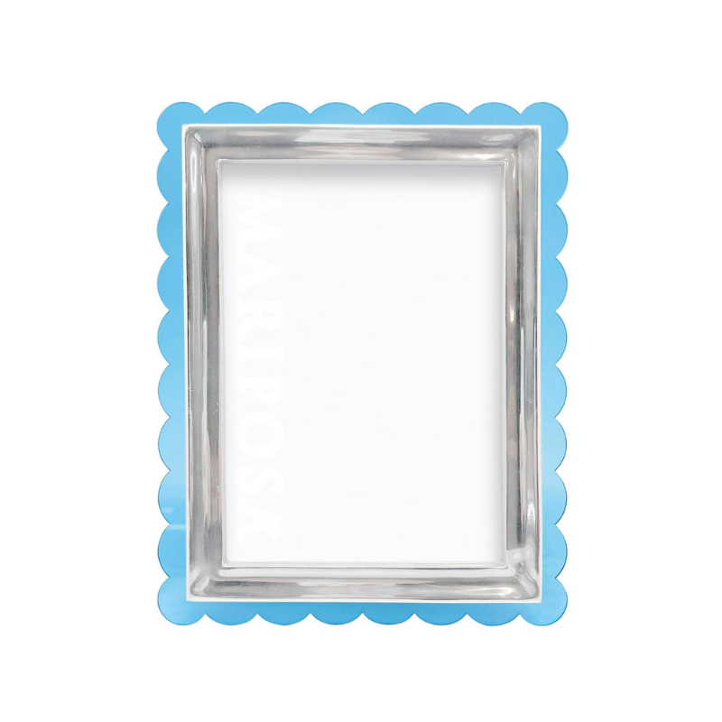 Light Blue Acrylic Scallop 5x7 Frame