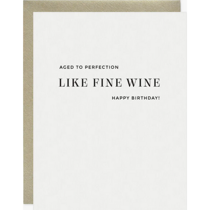 Like Fine Wine greeting card - becket hitch