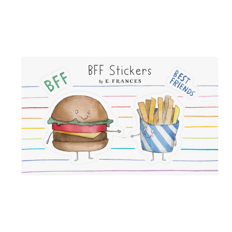 BFF Burger and Fries Sticker Sheet