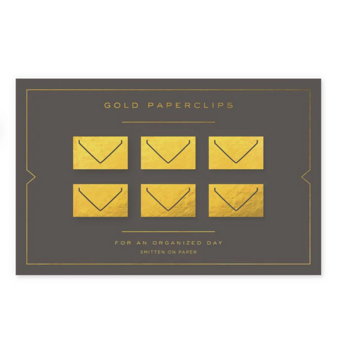 Matte Gold Small Envelope Paper Clips - Becket Hitch