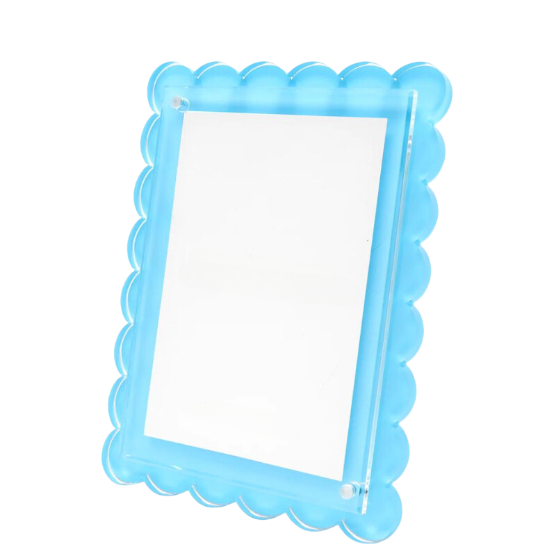 Pastel Blue Scallop Frame