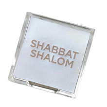 Load image into Gallery viewer, Shabbat Shalom Cocktail Napkin Hostess Set

