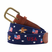 Load image into Gallery viewer, Americana Pattern Needlepoint Belt - Becket Hitch
