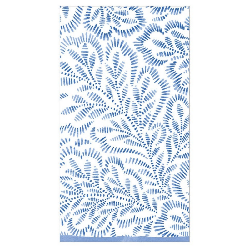 Block Print Leaves Guest Towels - becket hitch