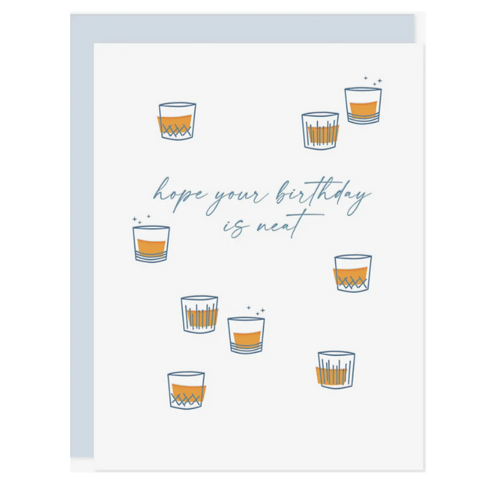 Whiskey Neat Greeting Cards - Becket Hitch