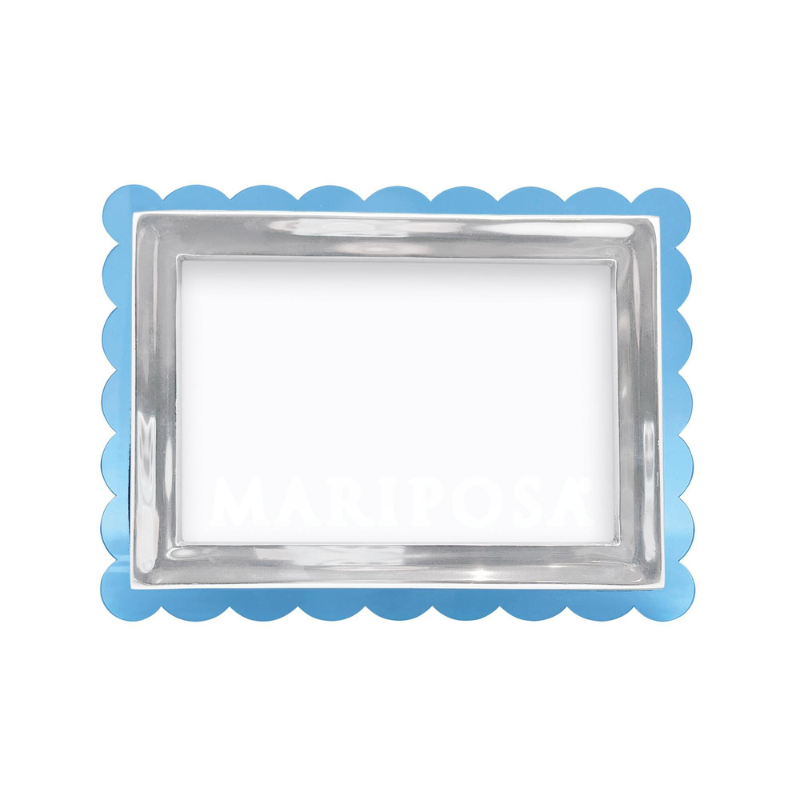Light Blue Acrylic Scallop 4x6 Frame
