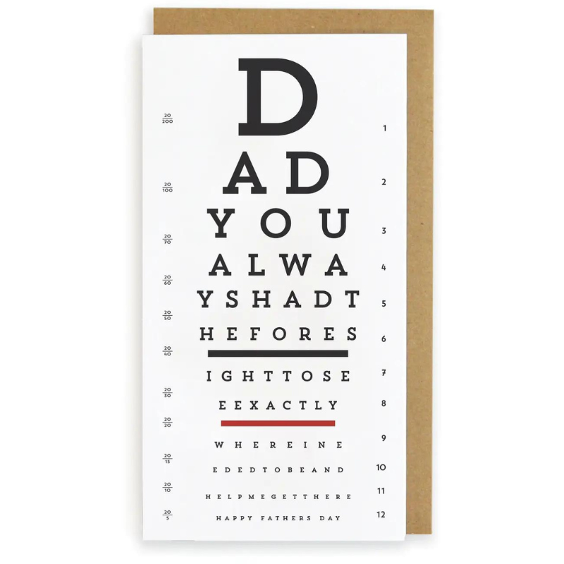 Dad Foresight Eye Chart