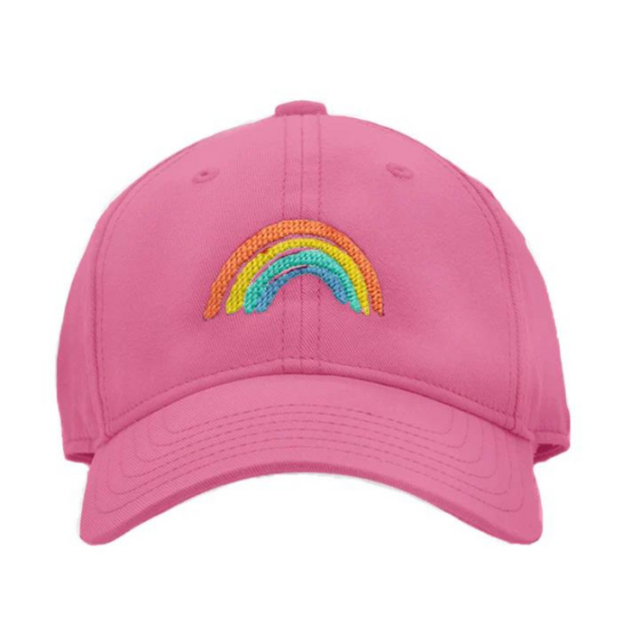 Kids Bright Pink Rainbow Baseball Hat - Becket Hitch