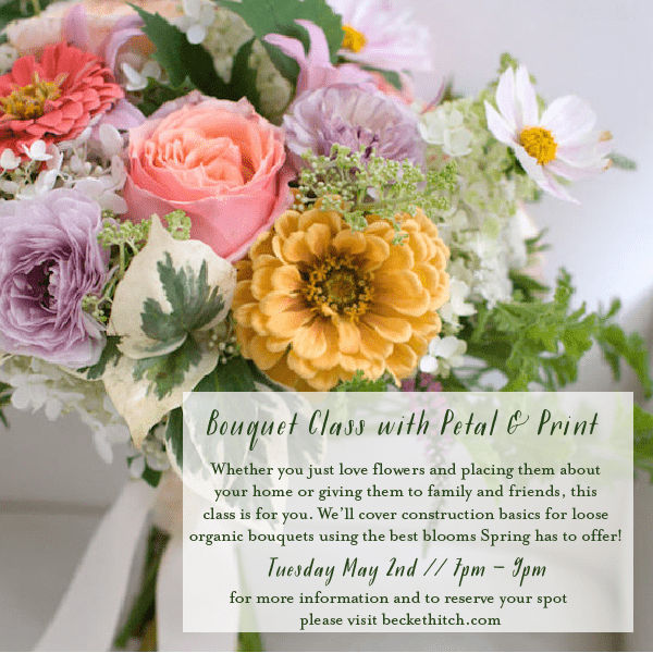 Bouquet Class with Petal and Print
