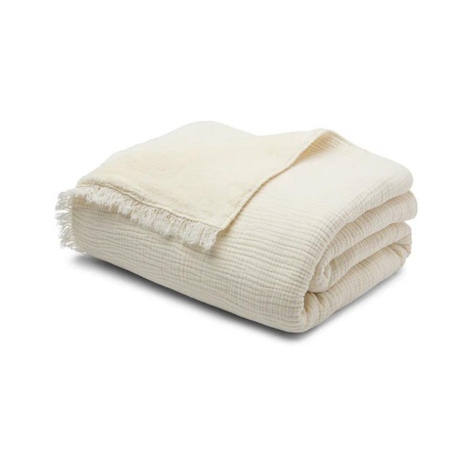 Alaia Sherpa Throw in Coconut - Becket Hitch