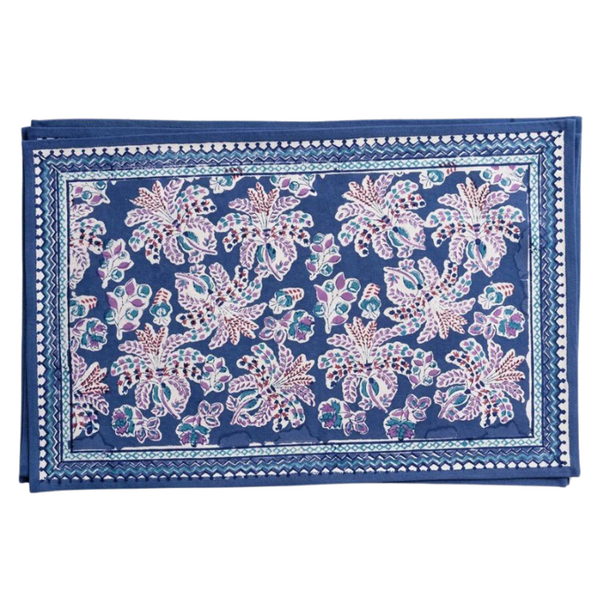 Grecian Palm Blue and Orchid Placemat - Becket Hitch