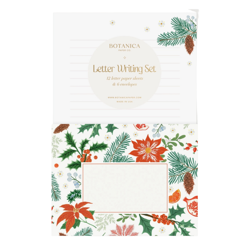 Christmas Flora Letter Writing Set