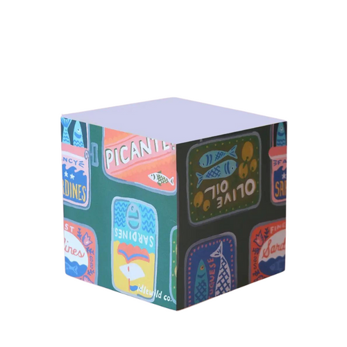 Tinned Fish Sticky Note Cube-Becket Hitch