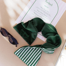 Load image into Gallery viewer, Green Cabana Weighted Sleep Mask
