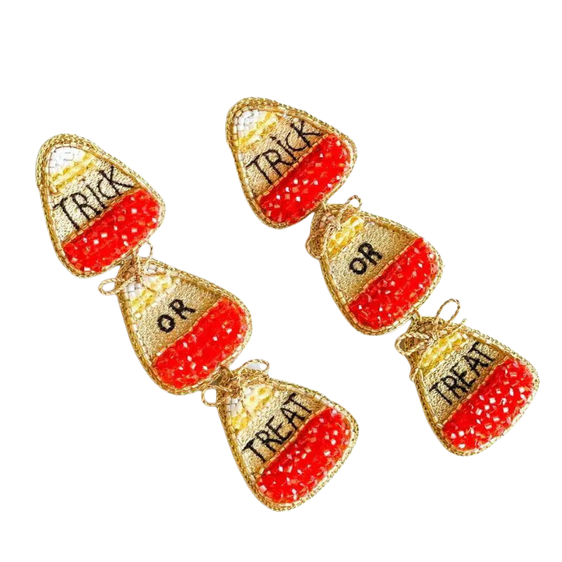 candy corn earrings - becket hitch