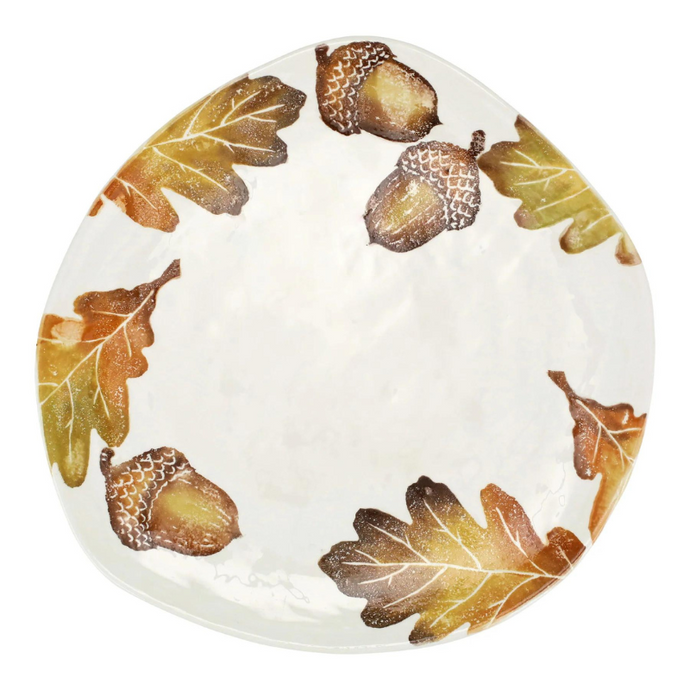 Autunno Acorns and White Oak Leaves Platter - Becket Hitch