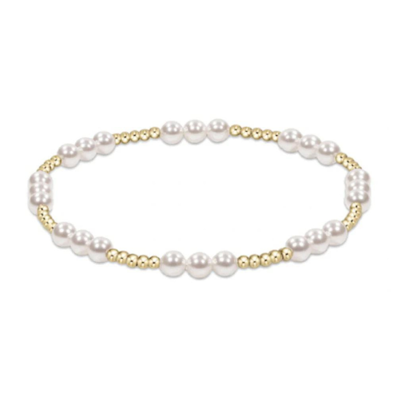 Classic Joy 4mm Pearl and Bead Bracelet