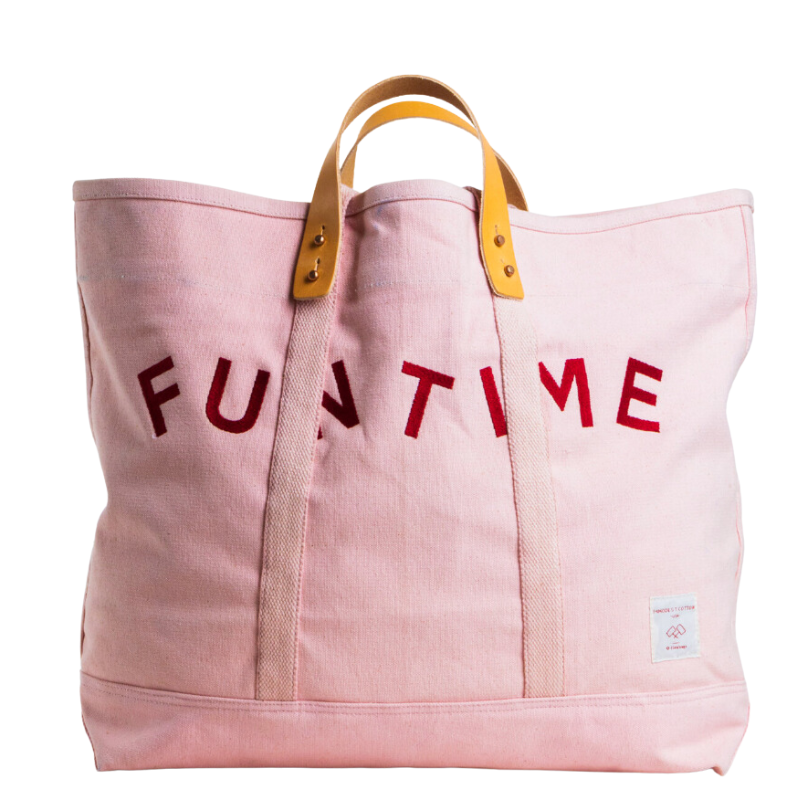 Pink Fun Time Large East West Tote