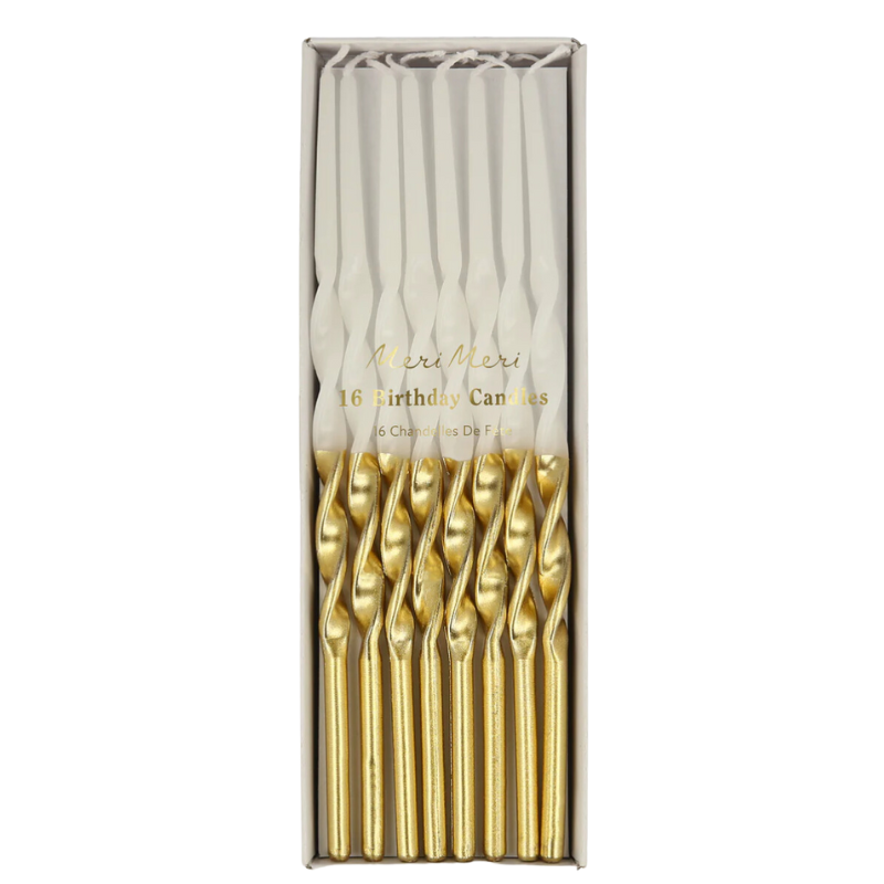 Gold Dipped Twisted Candles