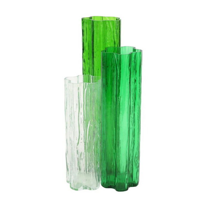 Flora Glass Green Vase-Becket Hitch