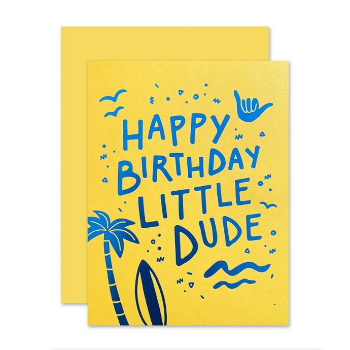 Little Dude Birthday Card - becket hitch