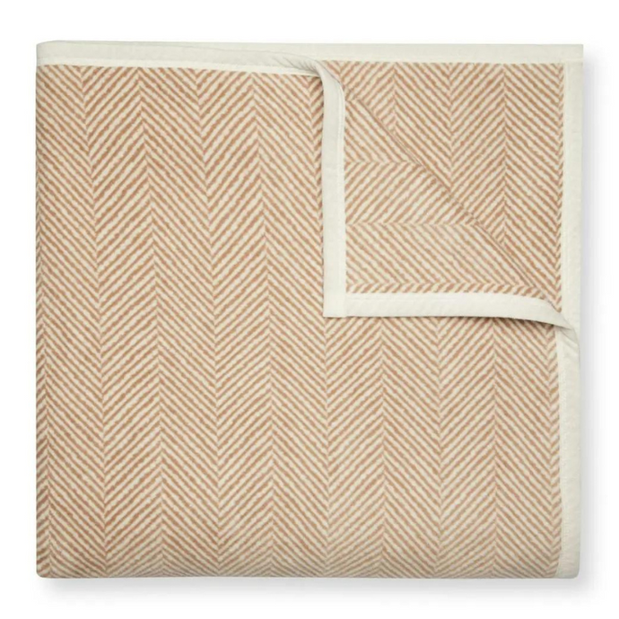 Harborview Herringbone Tan Blanket-Becket Hitch