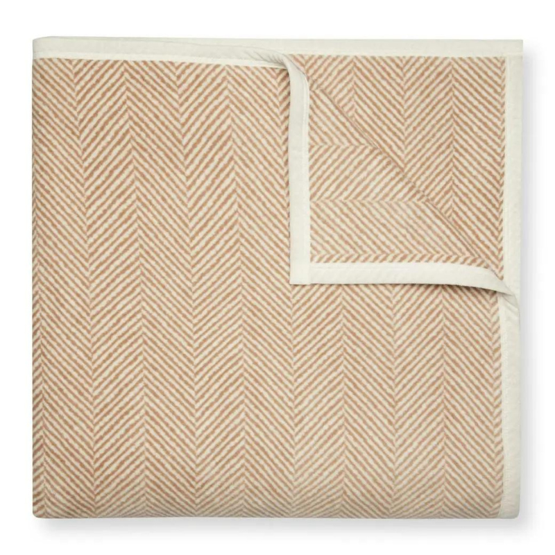 Harborview Herringbone Tan Blanket-Becket Hitch