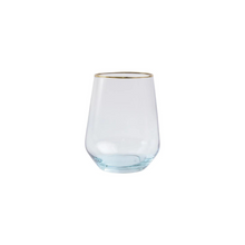 Load image into Gallery viewer, Rainbow Stemless Wine Glass blue - becket hitch
