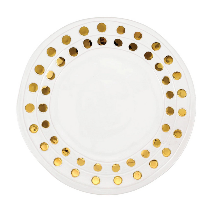 Medici Gold Medium Round Platter - becket hitch