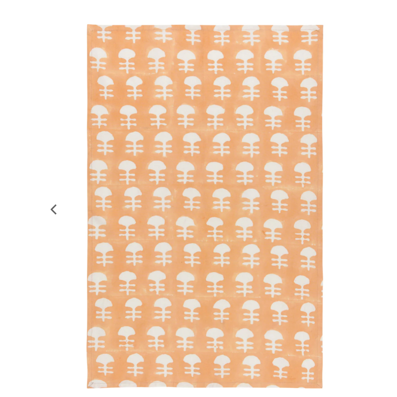 Gather Marigold Block Print Tea Towel