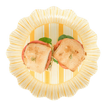 Load image into Gallery viewer, Cabana Stripe Melamine Dinner Plate Sunshine
