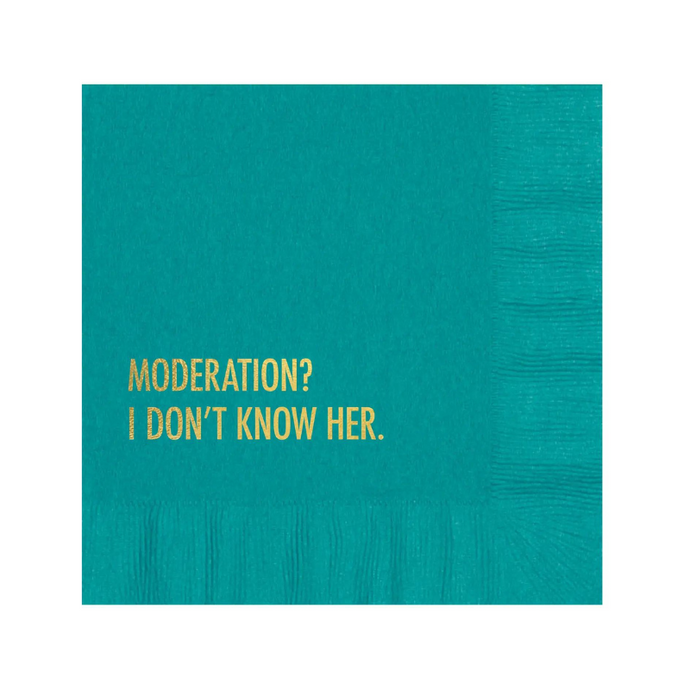 Don't Moderation Cocktail Napkin - Becket Hitch