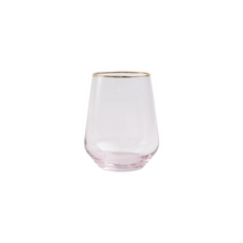 Load image into Gallery viewer, Rainbow Stemless Wine Glass rose - becket hitch

