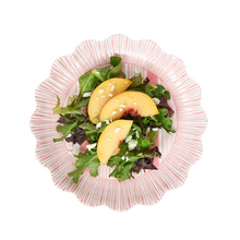 Load image into Gallery viewer, Cabana Stripe Melamine Dessert/Salad Plate Coral
