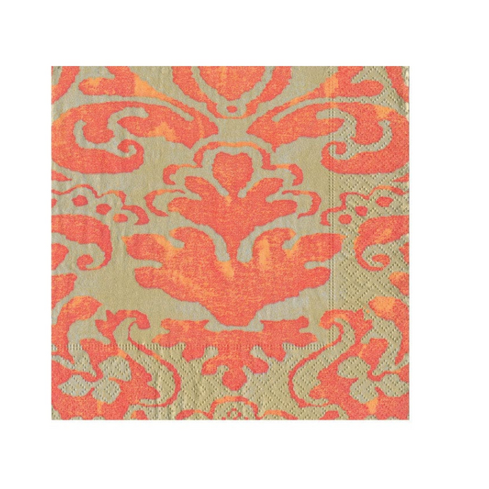 Coral Palazzo Cocktail Napkins-Becket Hitch