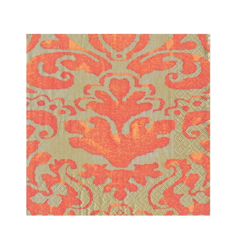 Coral Palazzo Cocktail Napkins-Becket Hitch