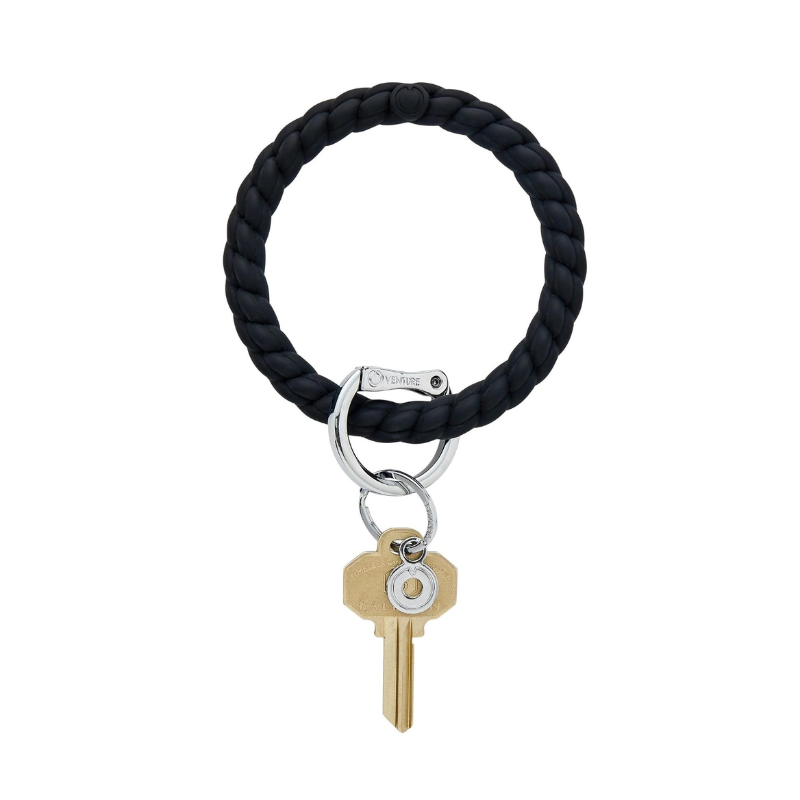 Back in Black Braided Silicone Key Ring - becket hitch