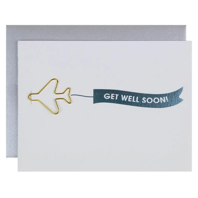 Get Well Soon Banner Paper Clip Card - Becket Hitch