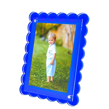 Load image into Gallery viewer, Scallop Frame 6x8, Blue-Becket Hitch
