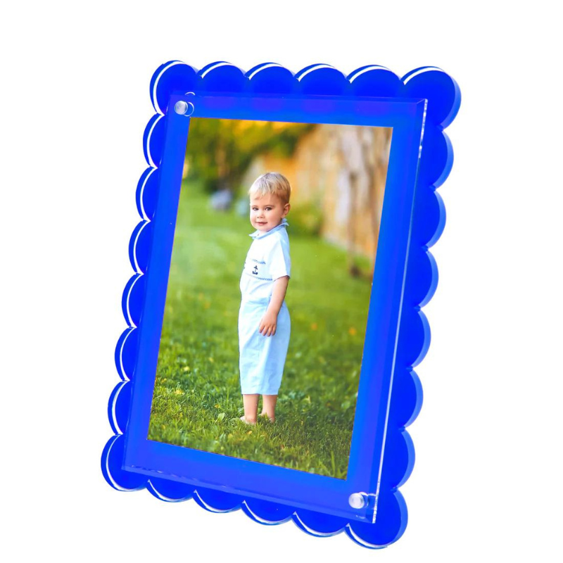 Scallop Frame 6x8, Blue