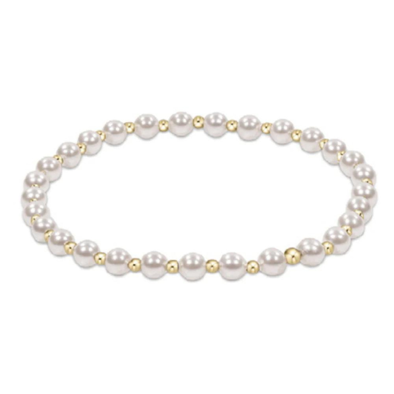 Classic Grateful 4mm Pearl and Bead Bracelet