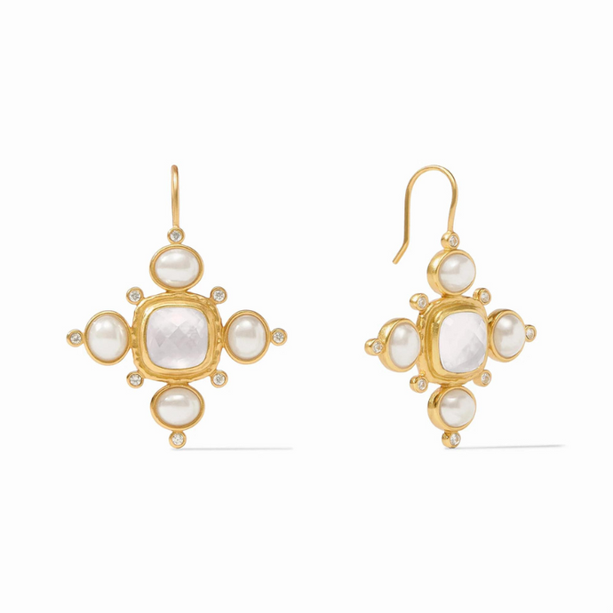 Tudor Earring in Iridescent Clear Crystal - becket hitch