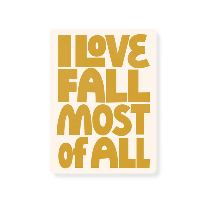 I Love Fall Most of All Sticker-Becket Hitch