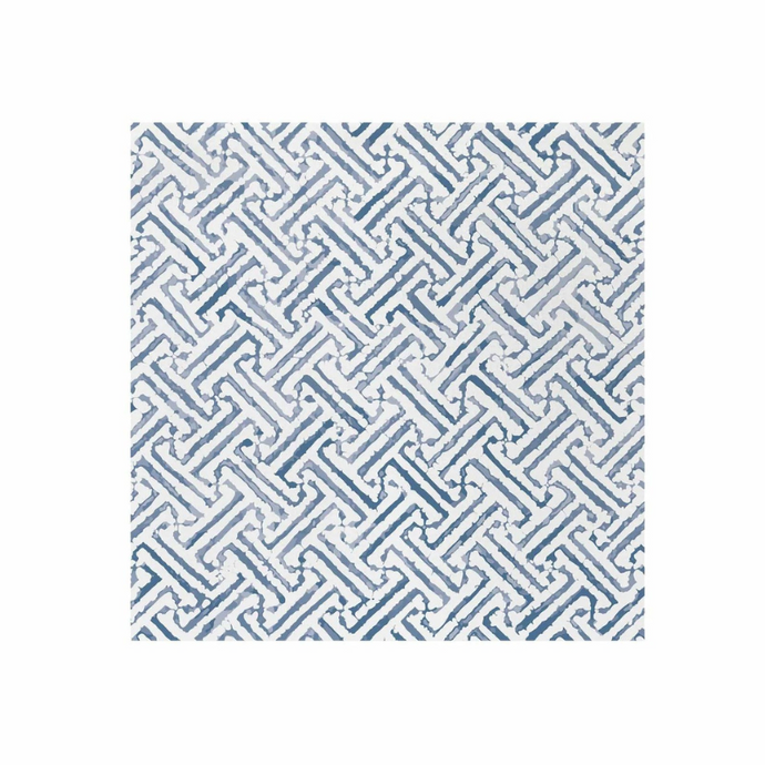 Greek Key Blue Dinner Napkins-Becket Hitch