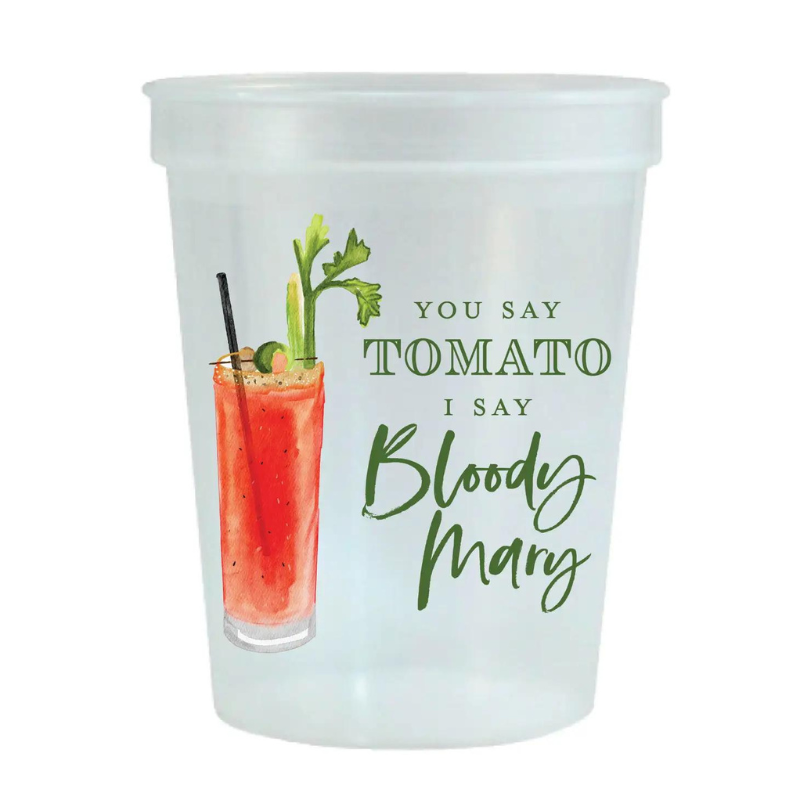 You Say Tomato I Say Bloody Mary Stadium Cups