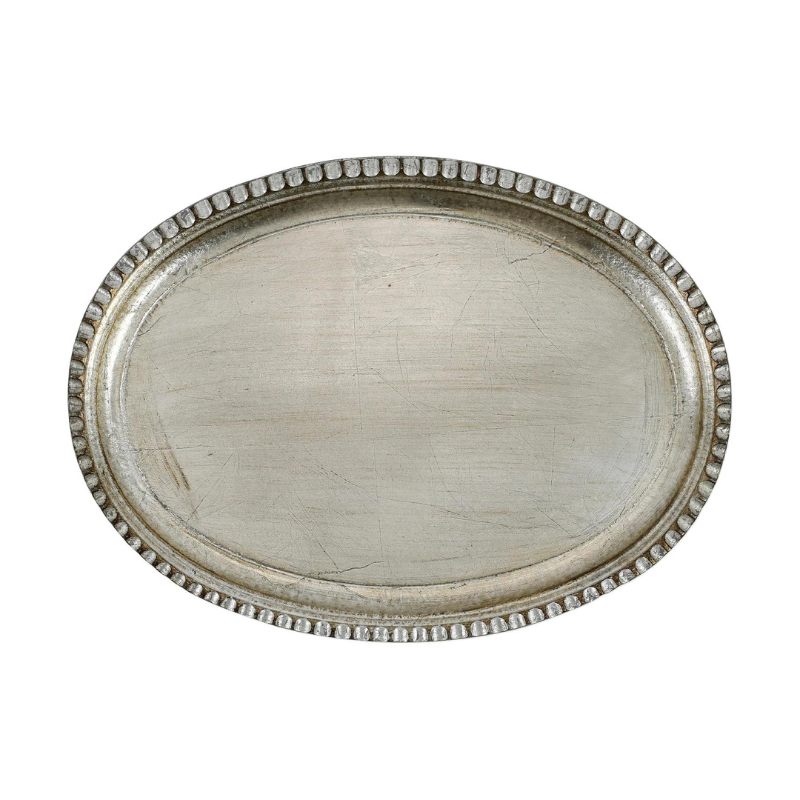 Florentine Platinum Small Oval Tray