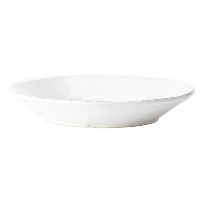 Melamine Lastra White Large Shallow Serving Bowl - becket hitch